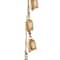 Gold Metal Bohemian Decorative Cow Bell, 4" x 3" x 30"